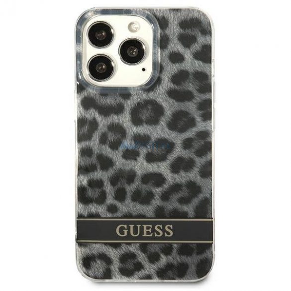 Husă rigidă Guess GUHCP13LHSLEOK iPhone 13 Pro / 13 6.1" gri/gri Leopard