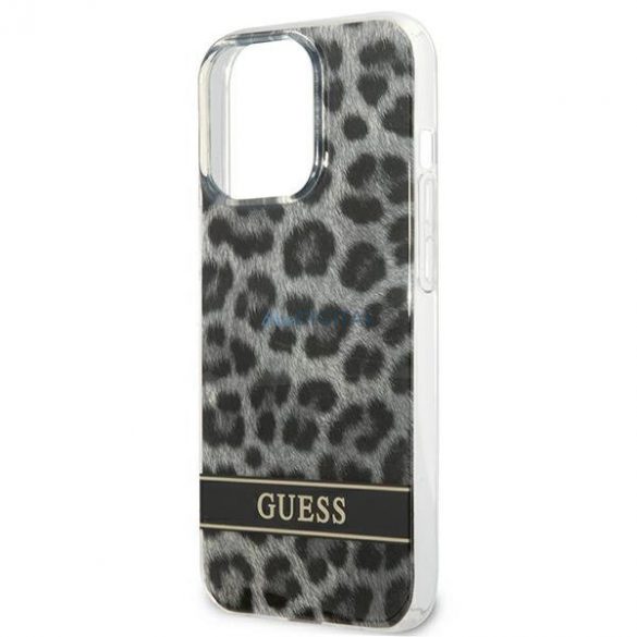 Husă rigidă Guess GUHCP13LHSLEOK iPhone 13 Pro / 13 6.1" gri/gri Leopard