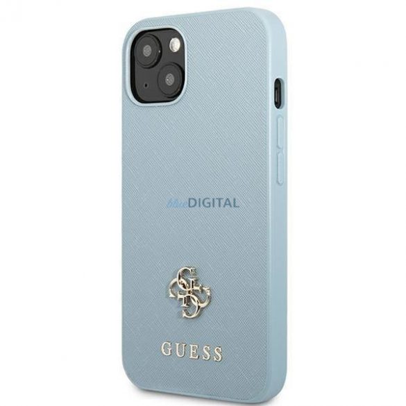 Guess GUHCP13MPS4MB iPhone 13 6.1" albastru/albastru hardcase Saffiano 4G Small Metal Logo