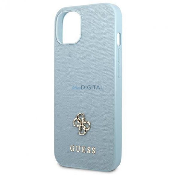 Guess GUHCP13MPS4MB iPhone 13 6.1" albastru/albastru hardcase Saffiano 4G Small Metal Logo