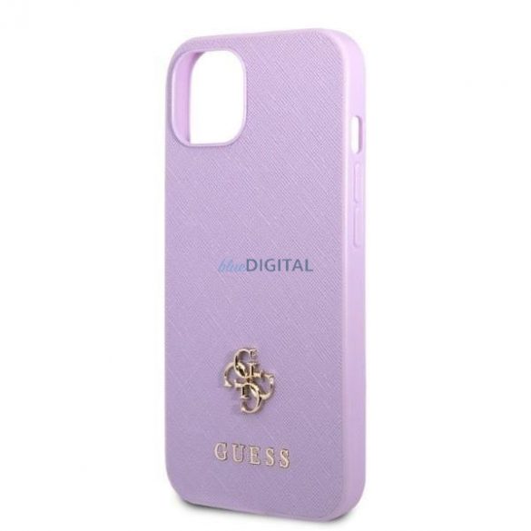 Guess GUHCP13MPS4MU iPhone 13 6.1" mov/violet hardcase Saffiano 4G Small Metal Logo