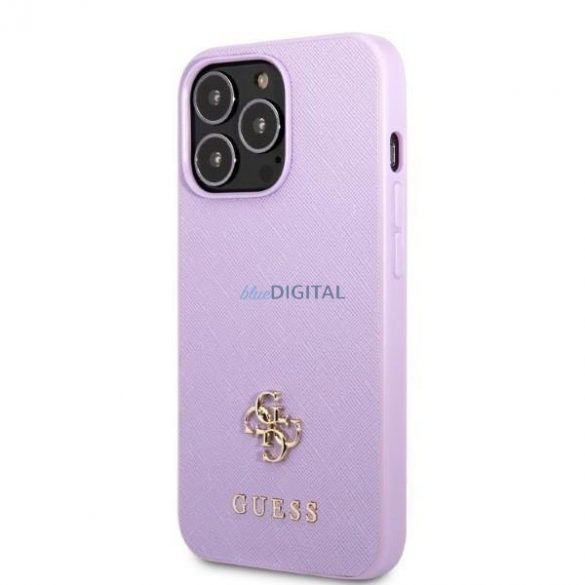 Guess GUHCP13LPS4MU iPhone 13 Pro / 13 6.1" mov/violet hardcase Saffiano 4G Small Metal Logo