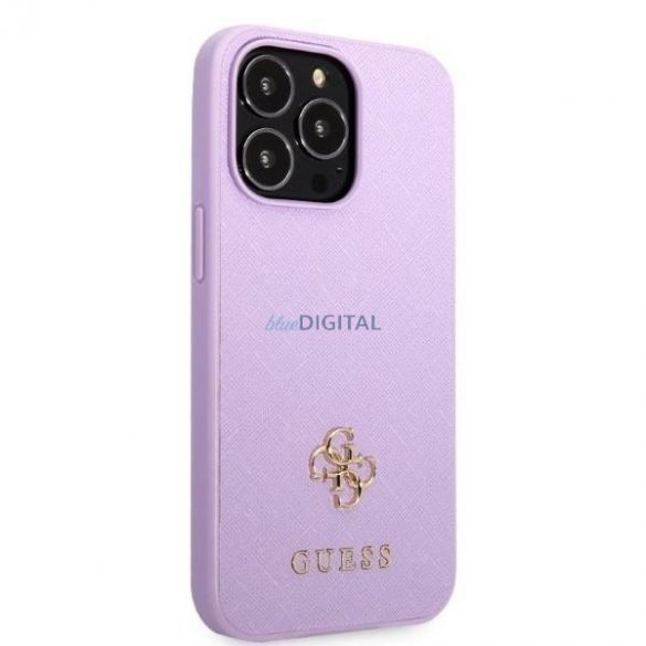 Guess GUHCP13LPS4MU iPhone 13 Pro / 13 6.1" mov/violet hardcase Saffiano 4G Small Metal Logo