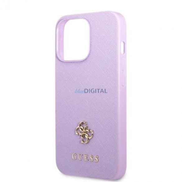 Guess GUHCP13LPS4MU iPhone 13 Pro / 13 6.1" mov/violet hardcase Saffiano 4G Small Metal Logo