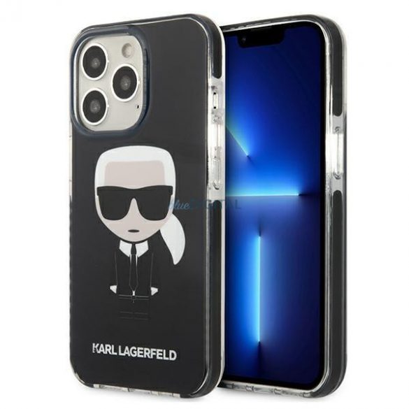 Karl Lagerfeld KLHCP13LTPEIKK iPhone 13 Pro / 13 6.1" hardcase negru / negru Iconik Karl