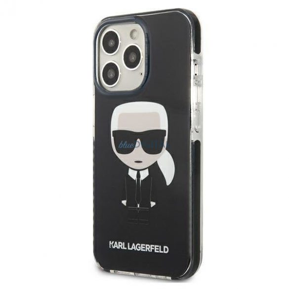 Karl Lagerfeld KLHCP13LTPEIKK iPhone 13 Pro / 13 6.1" hardcase negru / negru Iconik Karl