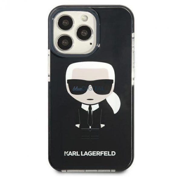 Karl Lagerfeld KLHCP13LTPEIKK iPhone 13 Pro / 13 6.1" hardcase negru / negru Iconik Karl