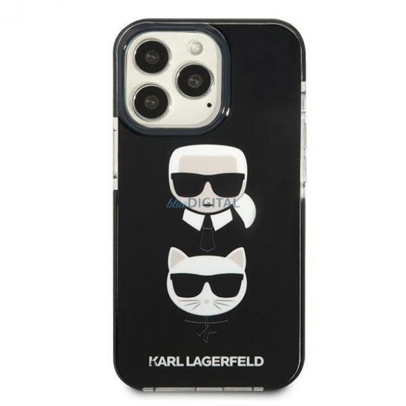 Karl Lagerfeld KLHCP13LTPE2TK iPhone 13 Pro / 13 6,1" hardcase czarny/negru Karl&Chouppete Head