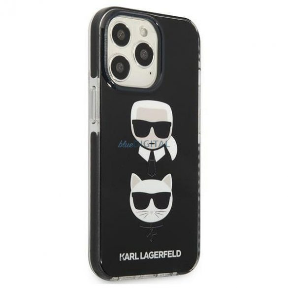 Karl Lagerfeld KLHCP13LTPE2TK iPhone 13 Pro / 13 6,1" hardcase czarny/negru Karl&Chouppete Head