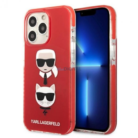 Karl Lagerfeld KLHCP13LTPE2TR iPhone 13 Pro / 13 6,1" hardcase roșu / roșu Karl & Choupette Head