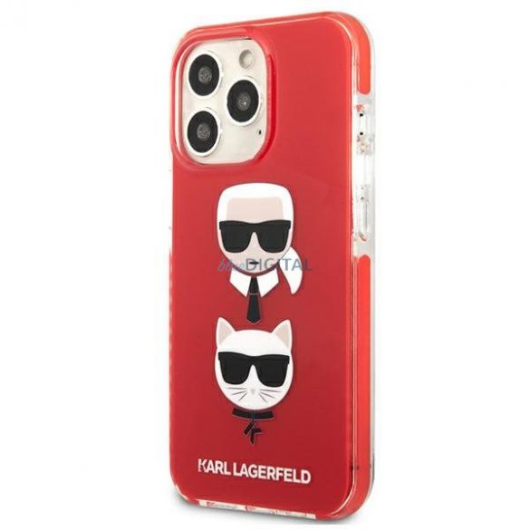 Karl Lagerfeld KLHCP13LTPE2TR iPhone 13 Pro / 13 6,1" hardcase roșu / roșu Karl & Choupette Head