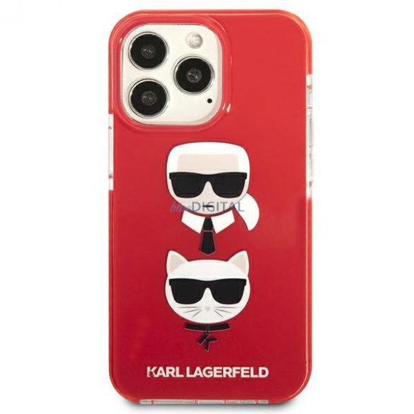 Karl Lagerfeld KLHCP13LTPE2TR iPhone 13 Pro / 13 6,1" hardcase roșu / roșu Karl & Choupette Head