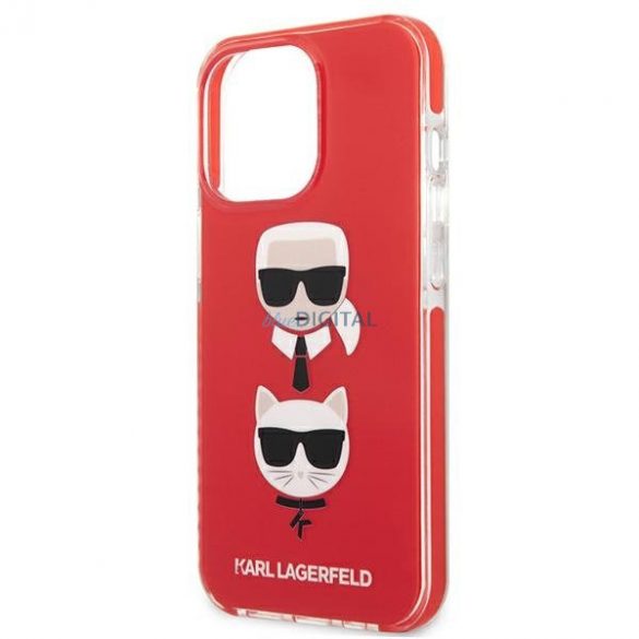 Karl Lagerfeld KLHCP13LTPE2TR iPhone 13 Pro / 13 6,1" hardcase roșu / roșu Karl & Choupette Head