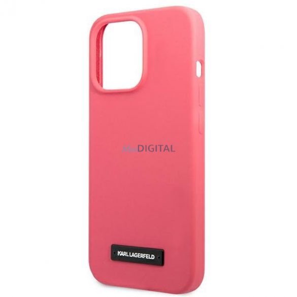 Karl Lagerfeld KLHCP13LSLMP1PI iPhone 13 Pro / 13 6.1 "Hardcase fucsia / fucsia Placă din silicon