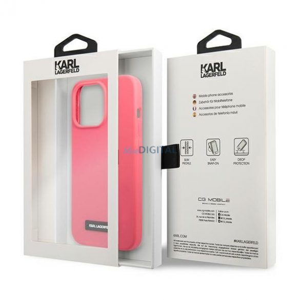 Karl Lagerfeld KLHCP13LSLMP1PI iPhone 13 Pro / 13 6.1 "Hardcase fucsia / fucsia Placă din silicon