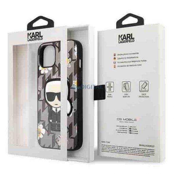 Karl Lagerfeld KLHCP13MPMNFIK1 iPhone 13 6.1" gri/gri Flower Ikonik Karl