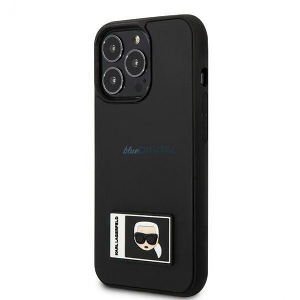 Karl Lagerfeld KLHCP13L3DKPK iPhone 13 Pro / 13 6,1" carcasa rigidă neagră Ikonik Patch