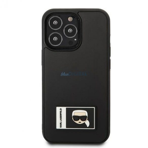 Karl Lagerfeld KLHCP13L3DKPK iPhone 13 Pro / 13 6,1" carcasa rigidă neagră Ikonik Patch