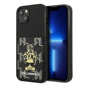 Karl Lagerfeld KLHCP13MCANCNK iPhone 13 6,1" hardcase czarny/negru Slot pentru carduri Karlimals