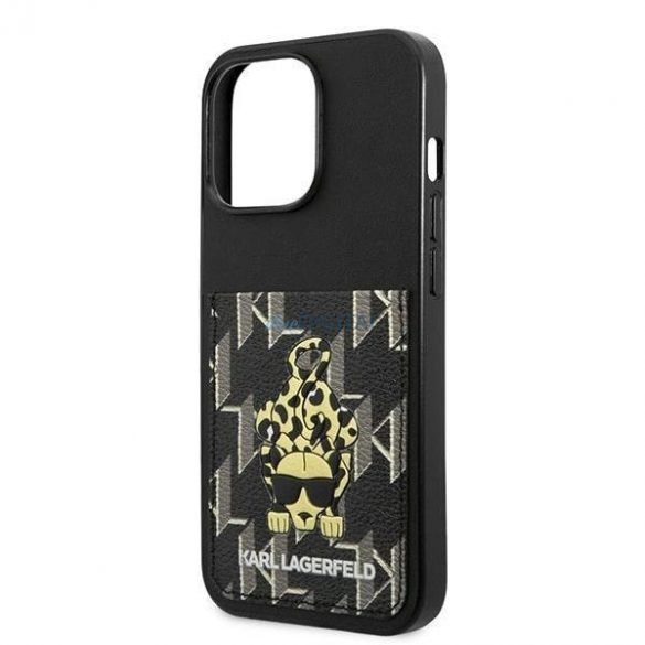 Karl Lagerfeld KLHCP13LCANCNK iPhone 13 Pro / 13 6,1" hardcase czarny/negru Karlimals Card slot