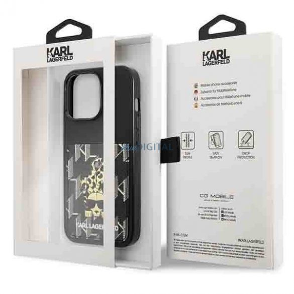 Karl Lagerfeld KLHCP13LCANCNK iPhone 13 Pro / 13 6,1" hardcase czarny/negru Karlimals Card slot