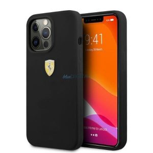 Carcasă rigidă Ferrari FESSIHMP13LBK pentru iPhone 13 Pro / 13 6.1" negru/negru Silicon MagSafe