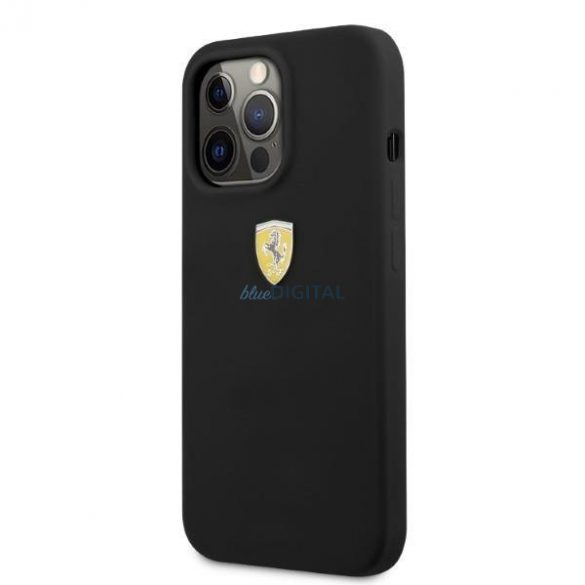 Carcasă rigidă Ferrari FESSIHMP13LBK pentru iPhone 13 Pro / 13 6.1" negru/negru Silicon MagSafe