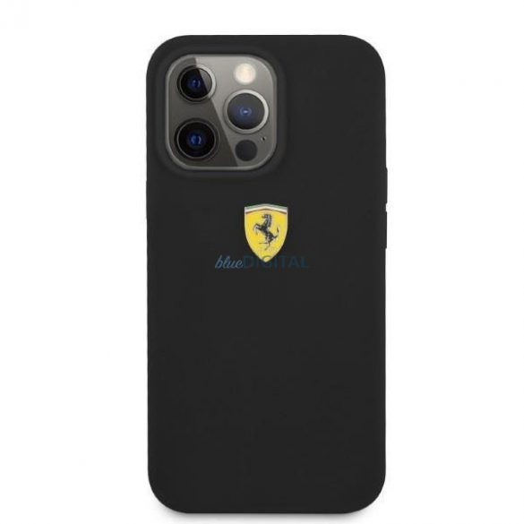 Carcasă rigidă Ferrari FESSIHMP13LBK pentru iPhone 13 Pro / 13 6.1" negru/negru Silicon MagSafe