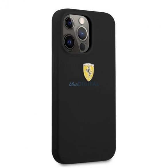 Carcasă rigidă Ferrari FESSIHMP13LBK pentru iPhone 13 Pro / 13 6.1" negru/negru Silicon MagSafe