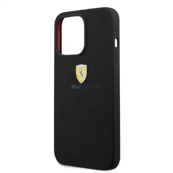 Carcasă rigidă Ferrari FESSIHMP13LBK pentru iPhone 13 Pro / 13 6.1" negru/negru Silicon MagSafe