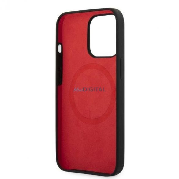 Carcasă rigidă Ferrari FESSIHMP13LBK pentru iPhone 13 Pro / 13 6.1" negru/negru Silicon MagSafe