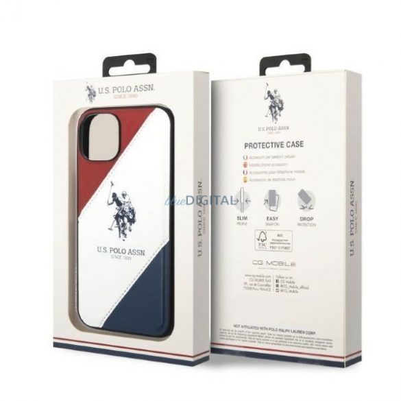 US Polo USHCP14SPSO3 iPhone 14 6,1" biały/alb Tricolor Embossat