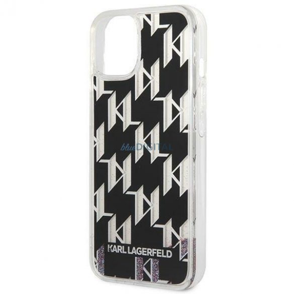 Karl Lagerfeld KLHCP14SLMNMK iPhone 14 6.1" hardcase negru/negru Liquid Glitter Monogram