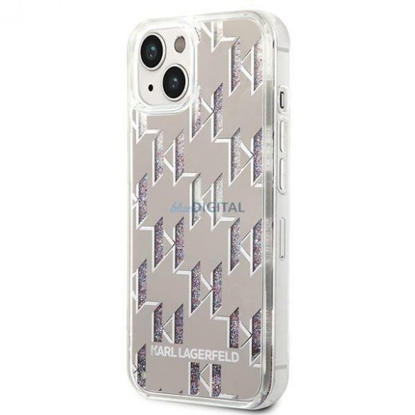 Karl Lagerfeld KLHCP14SLMNMS iPhone 14 6.1" hardcase argintiu/argintiu Liquid Glitter Monogram