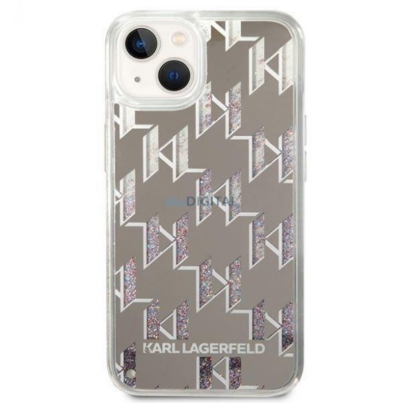 Karl Lagerfeld KLHCP14SLMNMS iPhone 14 6.1" hardcase argintiu/argintiu Liquid Glitter Monogram