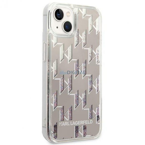 Karl Lagerfeld KLHCP14SLMNMS iPhone 14 6.1" hardcase argintiu/argintiu Liquid Glitter Monogram