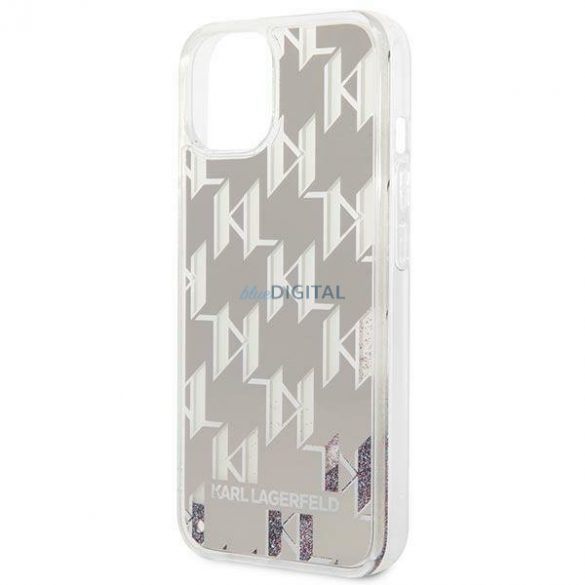 Karl Lagerfeld KLHCP14SLMNMS iPhone 14 6.1" hardcase argintiu/argintiu Liquid Glitter Monogram