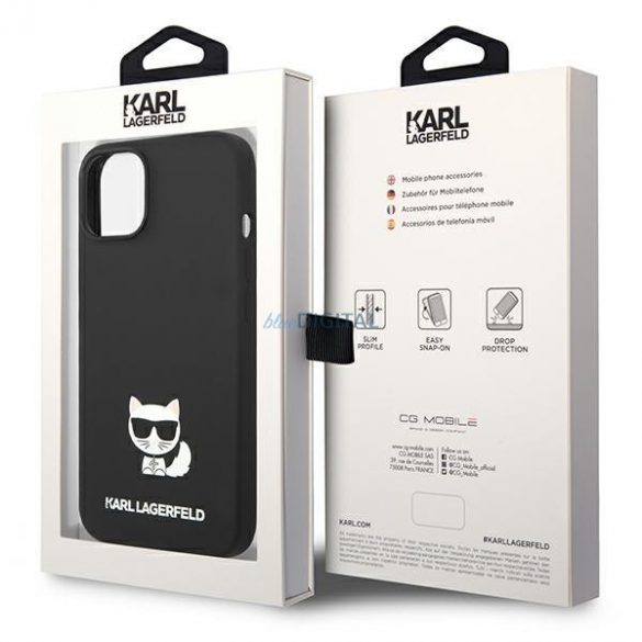 Karl Lagerfeld KLHCP14SSLCTBK iPhone 14 6.1" Hardcase negru / negru Silicon Choupette Body