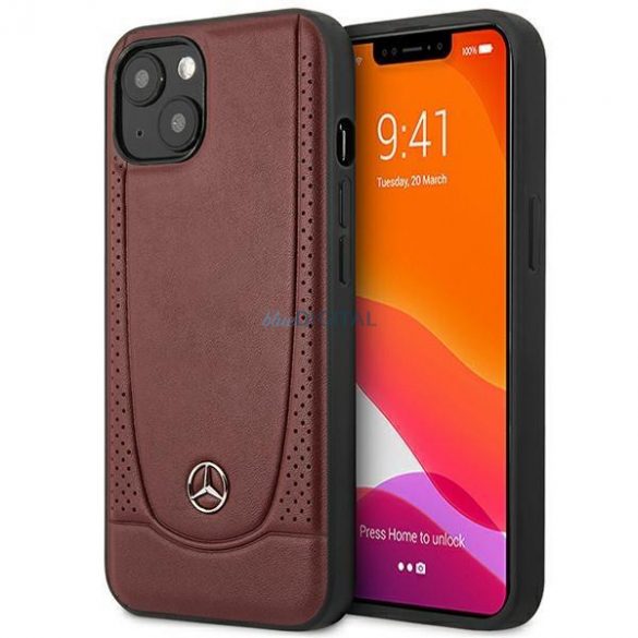 Mercedes MEHCP14SARMRE iPhone 14 6.1" roșu/roșu Hardcase Piele Urban Bengale