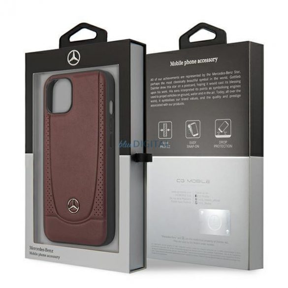 Mercedes MEHCP14SARMRE iPhone 14 6.1" roșu/roșu Hardcase Piele Urban Bengale