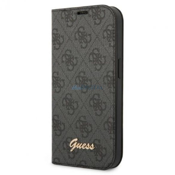 Guess GUBKP14SHG4SHK iPhone 14 6.1 "negru / carte neagră 4G Vintage Gold Logo