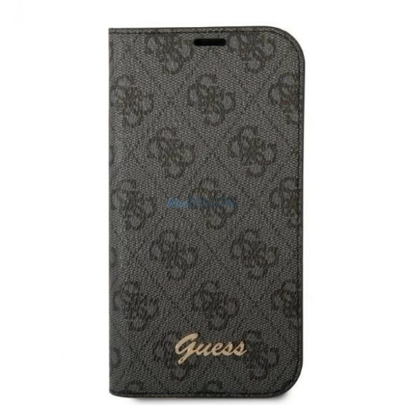 Guess GUBKP14SHG4SHK iPhone 14 6.1 "negru / carte neagră 4G Vintage Gold Logo