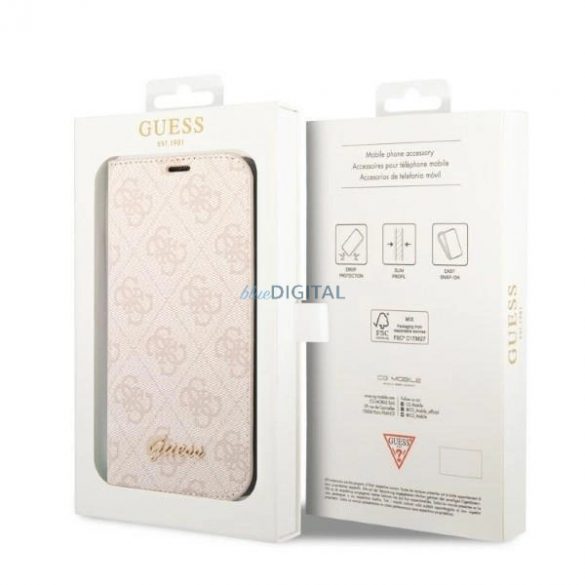 Guess GUBKP14SHG4SHP iPhone 14 6.1 "roz/roz carte 4G Vintage Gold Logo