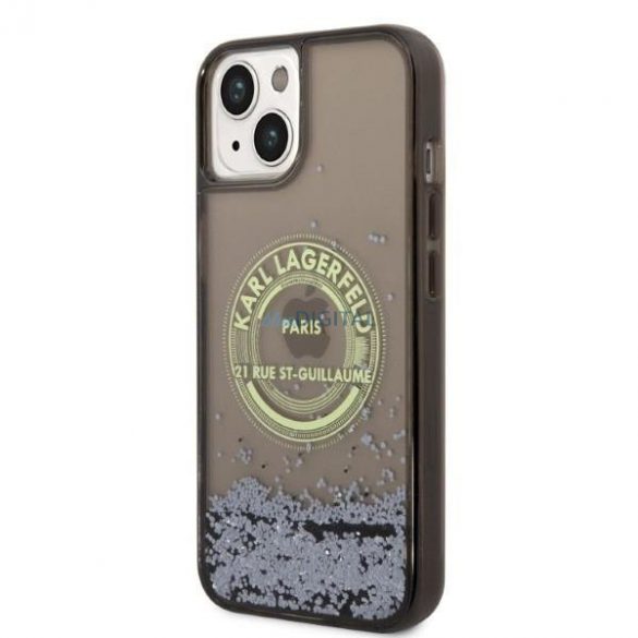 Karl Lagerfeld KLHCP14SLCRSGRK iPhone 14 6,1" carcasă rigidă/neagră Liquid Glitter RSG