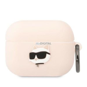 Husa Karl Lagerfeld KLAPRUNCHP AirPods Pro roz/roz Silicon Choupette Head 3D