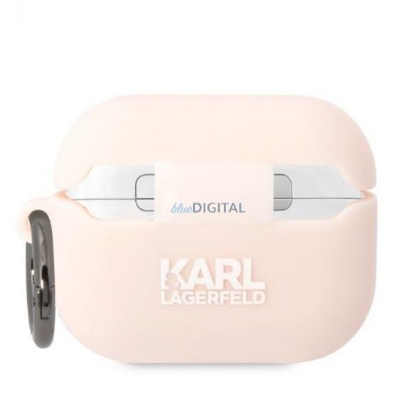 Husa Karl Lagerfeld KLAPRUNCHP AirPods Pro roz/roz Silicon Choupette Head 3D