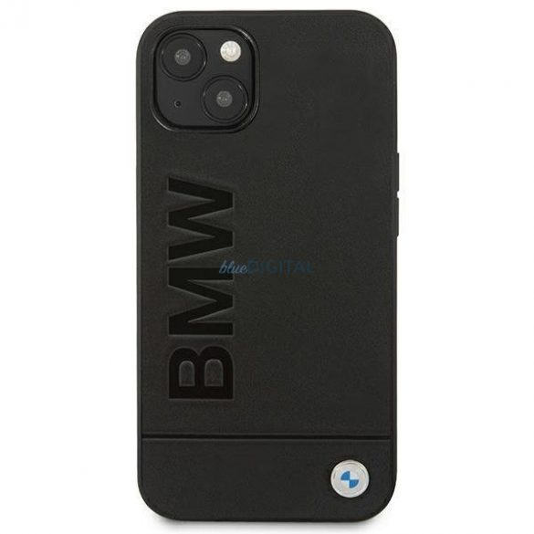 Etui BMW BMHCP14SSLLBK iPhone 14 6,1" ștampilă din piele neagră/czarny