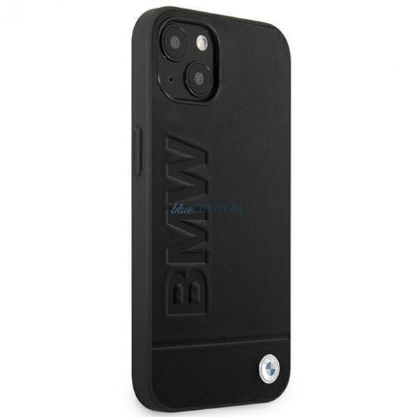 Etui BMW BMHCP14SSLLBK iPhone 14 6,1" ștampilă din piele neagră/czarny