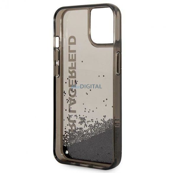 Karl Lagerfeld KLHCP14SLCKVK iPhone 14 6.1 "negru/negru hardcase Liquid Glitter Elong