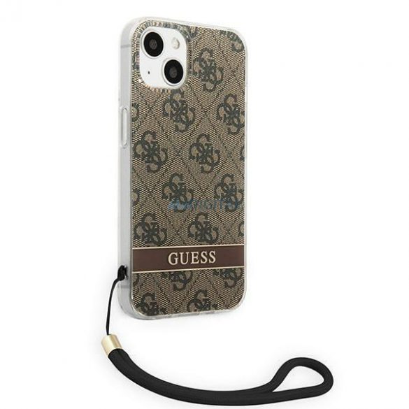 Guess GUOHCP14SH4STW iPhone 14 6.1" maro/maro husă rigidă 4G Curea de imprimare